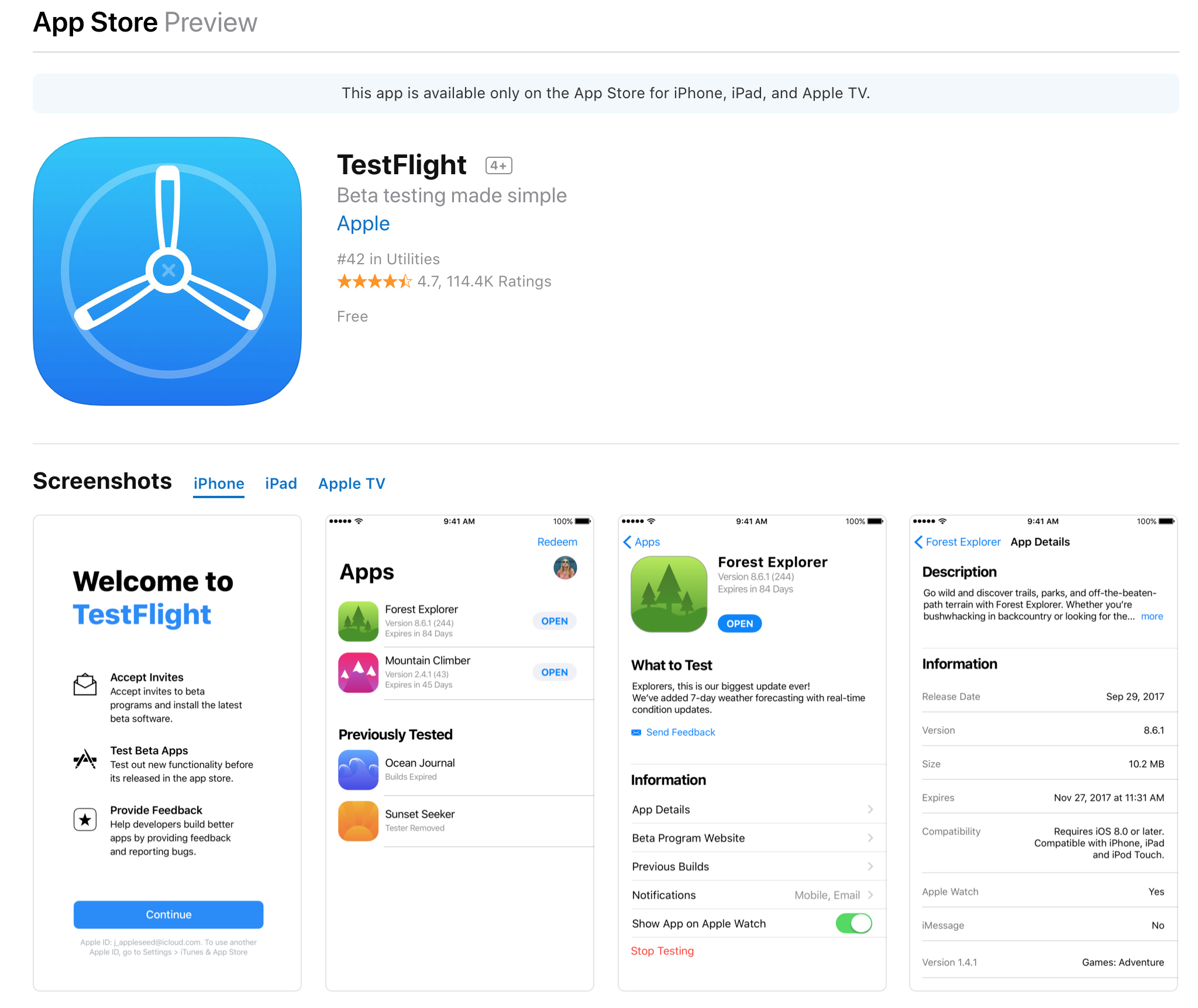 TestFlight for Eventor.app